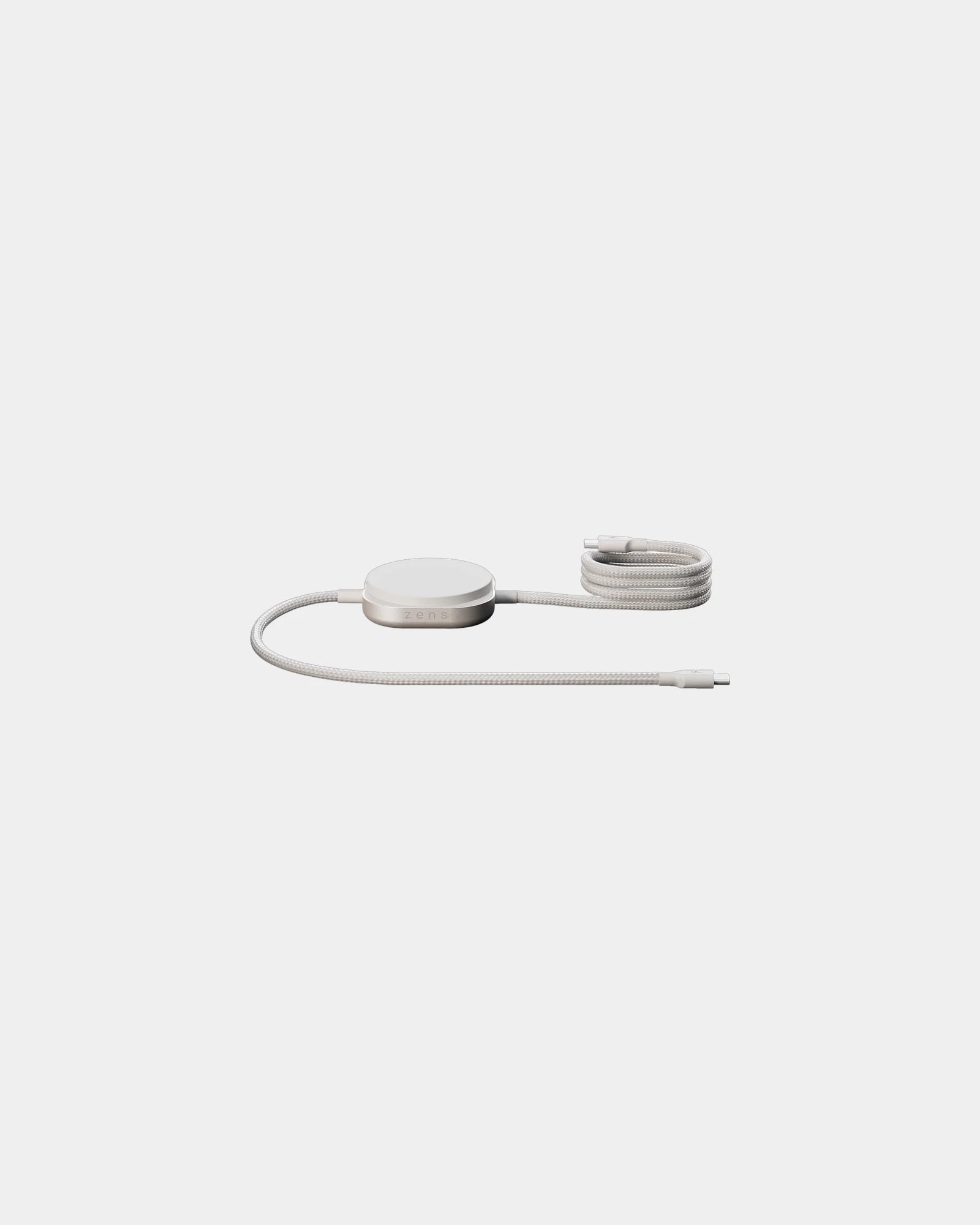 Câble de charge USB-C 2-en-1 Zens Pro 2 à personnaliser - Blanc